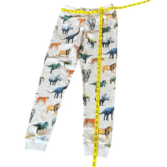 H&M Prehistoric & Jungle Animals Kids Sweatpants w/Tie Waistband, Size US 10 - Picture 3 of 7